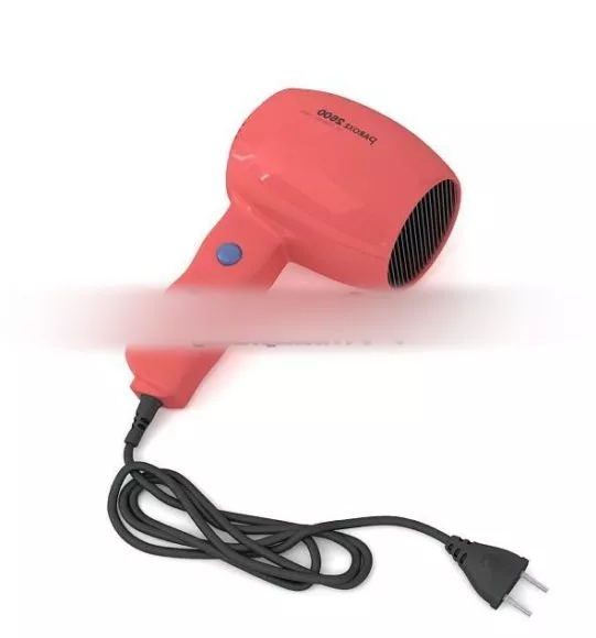 Red Hair Dryer 3d model Red Hair Dryer 3d model