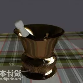 Silver Kitchen Utensils 3d model