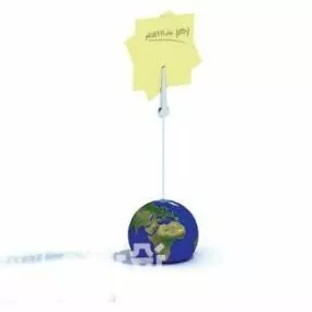 Globe Base Note Holder Office Supplies 3d model