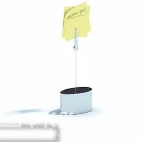 Steel Note Holder Office Supplies 3d model