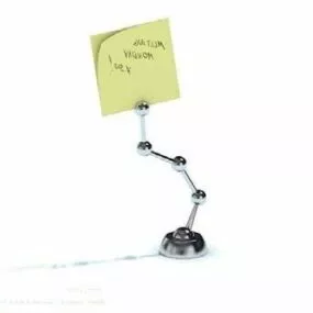 Note Holder With Arms Office Supplies 3d model