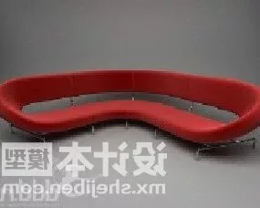 Large Size Multiplayer Sofa 3d model