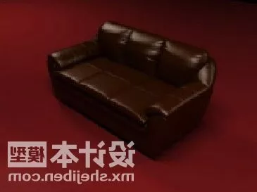 Multiplayer Sofa Modern Brown Leather 3d model Multiplayer Sofa Modern Brown Leather 3d model