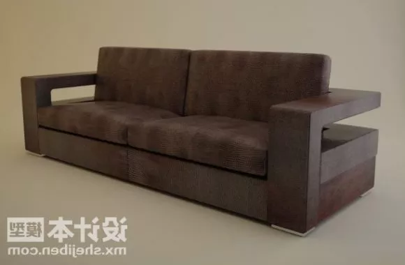 Leather Double Sofa Modern Style 3d model Leather Double Sofa Modern Style 3d model