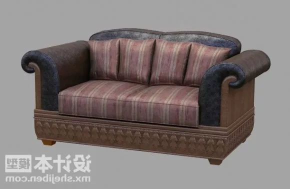 Double Sofa Vintage Design 3d model Double Sofa Vintage Design 3d model