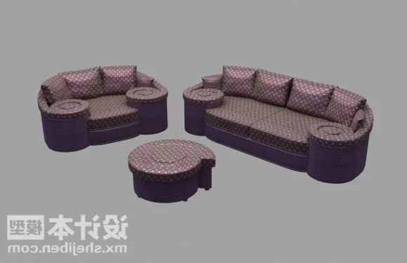 Sofa Combination With Coffee Table 3d model Sofa Combination With Coffee Table 3d model