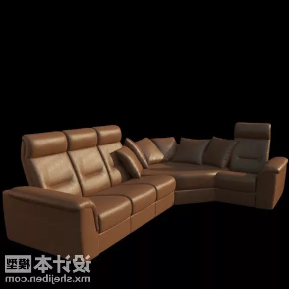 Multi Seaters Corner Sofa Leather 3d model Multi Seaters Corner Sofa Leather 3d model