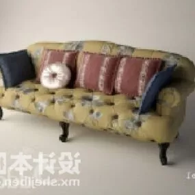 Retro Multi Seaters Sofa 3d model