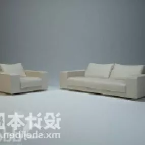 Single And Double Sofa Combination 3d model