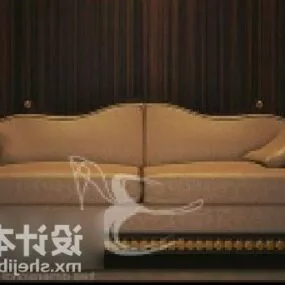 Double Sofa Camel Style 3d model