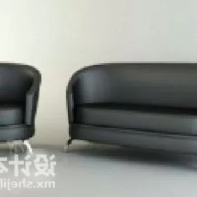 Sofa Combination Black Color 3d model