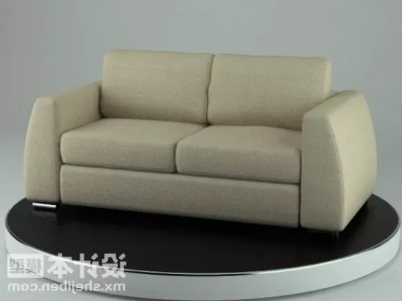 Living Room Sofa Beige Fabric 3d model Living Room Sofa Beige Fabric 3d model