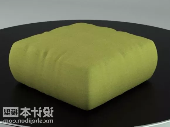 Sofa Stool Green Fabric 3d model Sofa Stool Green Fabric 3d model