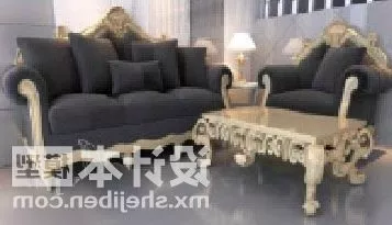 European Sofa Combination Classic Style 3d model European Sofa Combination Classic Style 3d model