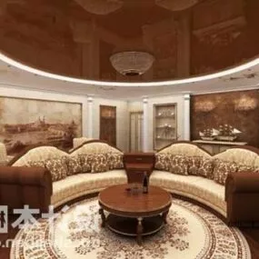 Combine Sofa Antique Style 3d model