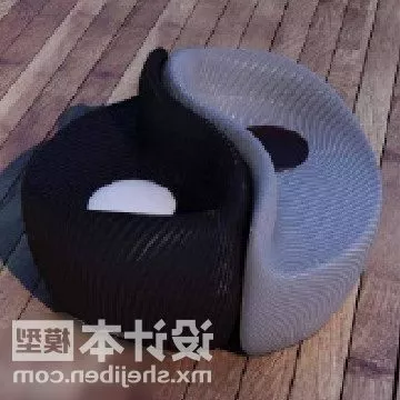 Living Room Round Sofa Stylized 3d model Living Room Round Sofa Stylized 3d model