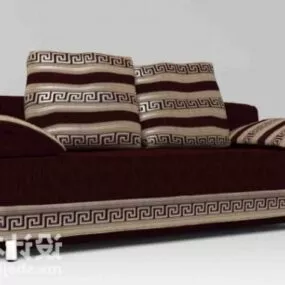 Living Room Sofa Vintage Pattern 3d model