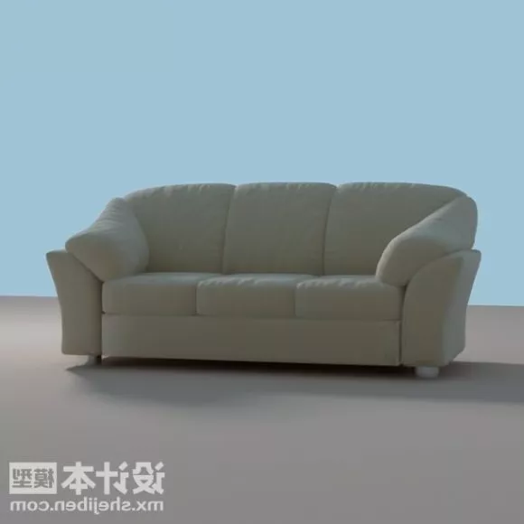 Modern Multi Seaters Sofa White Color 3d model Modern Multi Seaters Sofa White Color 3d model