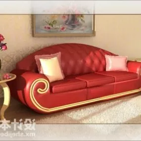 Multi Seaters Sofa Vintage Design 3d model