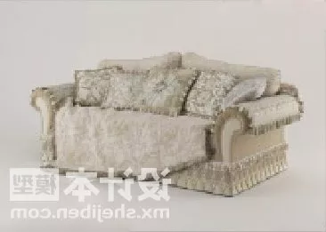 Living Room Antique Fabric Sofa 3d model Living Room Antique Fabric Sofa 3d model