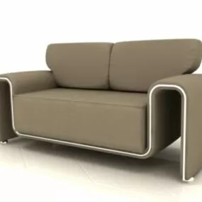 Modern Beige Living Room Sofa V1 3d model