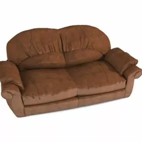 Vintage Living Room Sofa Leather Material 3d model