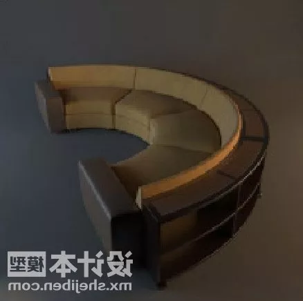 Multi Seaters Sofa Half Circle 3d model Multi Seaters Sofa Half Circle 3d model