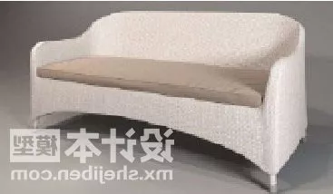 Living Room Double Sofa Smooth Edges 3d model Living Room Double Sofa Smooth Edges 3d model
