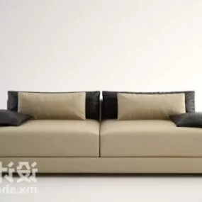 Living Room Double Sofa V2 3d model