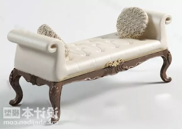 Elegant Antique Sofa Daybed 3d model Elegant Antique Sofa Daybed 3d model