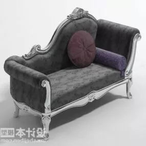 Antique Velvet Sofa Daybed 3d model