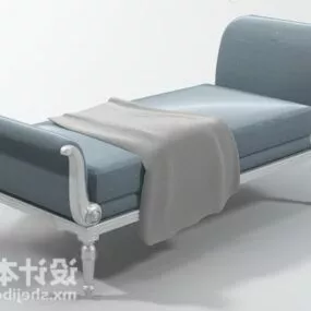 Blue Sofa Daybed Modern Style 3d model