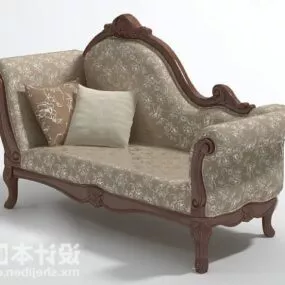 Sofa Daybed Antique Pattern 3d model