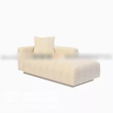 White Fabric Lounge Daybed 3d model White Fabric Lounge Daybed 3d model