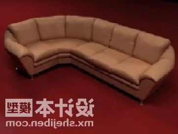 Multi Seaters Sofa Leather Finish 3d model Multi Seaters Sofa Leather Finish 3d model