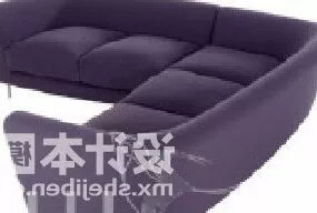 Multi Seaters Purple Fabric Sofa 3d model