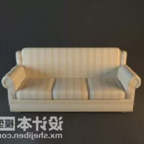 Retro Style Multi Seaters Sofa 3d model
