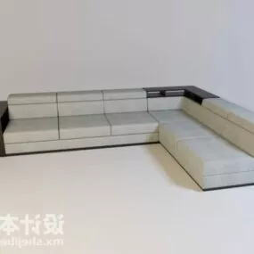 L Shaped Multi Seaters Sofa 3d model