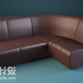 Multi Seaters Corner Sofa Leather 3d model
