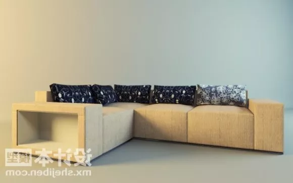 Multi Seaters Sofa White Fabric With Cushion 3d model Multi Seaters Sofa White Fabric With Cushion 3d model