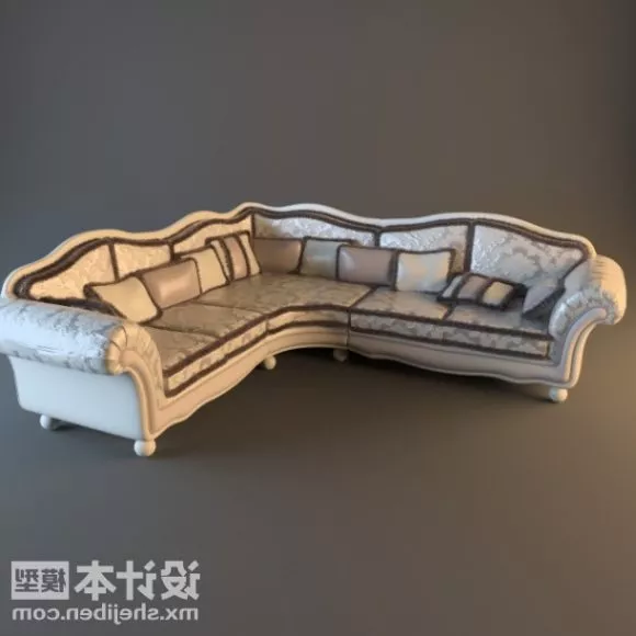 Multi Seaters Vintage Corner Sofa 3d model Multi Seaters Vintage Corner Sofa 3d model