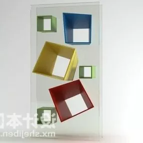 Contemporary Square Cabinet 3d model