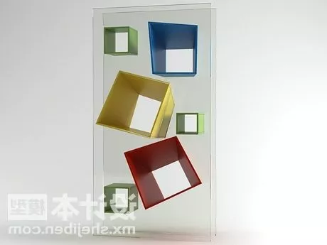 Contemporary Square Cabinet 3d model Contemporary Square Cabinet 3d model