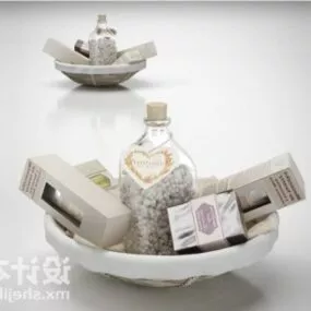 Food Box On Dish 3d model