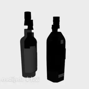 Beverage Black Bottle 3d model