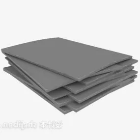 Thin Book Stack 3d model