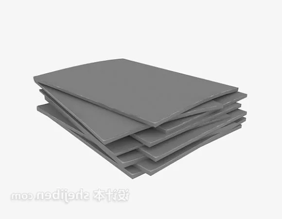 Thin Book Stack 3d model Thin Book Stack 3d model