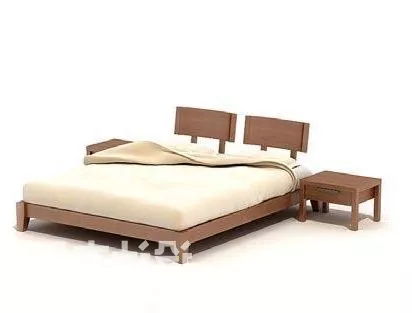 Double Bed Modernism Style 3d model Double Bed Modernism Style 3d model