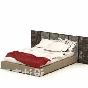 Double Bed Furniture Modern Style 3d model