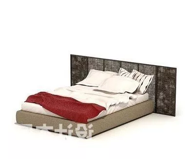 Double Bed Furniture Modern Style 3d model Double Bed Furniture Modern Style 3d model